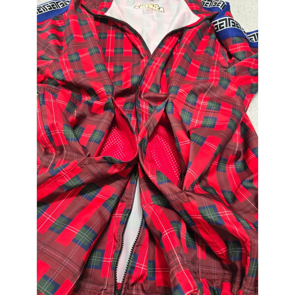Nike Giannis Coming to America Track Jacket Red Plaid Prince Akeem 2XL - Picture 5 of 13